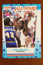 Vintage 1989 Fleer Sticker Basketball #1 Karl Malone All Stars Utah Jazz - £1.57 GBP