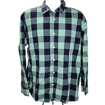 UNTUCKit Button Up Dress Shirt Mens XXL Blue Green Plaid Long Sleeve Pocket - £25.68 GBP
