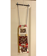 Set of 3 Vertical Fabric Collage Picture Frames on Hanging Rope for Wall... - $16.39 CAD