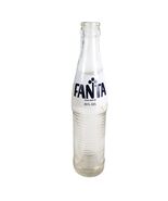 Vintage 1970s Fanta 10oz Ribbed Glass Soda Bottle Coca-Cola Navy &amp; White... - €13,73 EUR