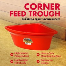 Little Giant PCF6RED Plastic Corner Feeder Bucket (Red) 26-Qt - £24.92 GBP