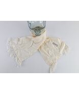 Vintage 40s Rockabilly Rayon Blend M Monogram Fringed Tassel Scarf Wrap ... - $809.79 MXN