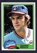 Texas Rangers George Medich 1981 Topps #702 ! - £0.40 GBP