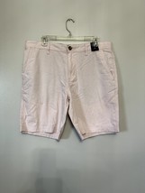 14th &amp; Union Mens Slim Fit Chino Shorts Pink Flat Front Pockets Zipper 36 New - £17.73 GBP