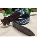 Vineyard Vines Canvas and Webbed Whales Belt Blue 26 Unisex LN - $356.39 MXN