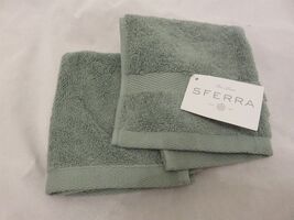 2 Sferra Bello Leaf Washcloths NWT - $28.75