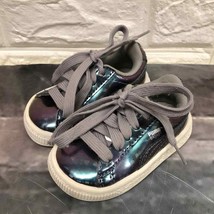 Puma Basket Classic Holo purple hologram Baby shoes sneakers size 4c - $33.66