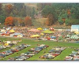 Aerial View Festival Grounds Bob Evans Farm Rio Grande Ohio Chrome Postc... - $4.47