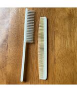 Vintage Tupperware White Plastic Teasing Brush 436-2 and Comb Set USA Made - $550.83 MXN