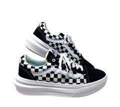 VANS Old Skool Overt CC Shoe Platform Black Check Canvas Suede Men&#39;s Siz... - £51.34 GBP