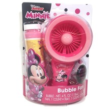 Minnie Mouse Bubble Fan Maker with Bubble Solution Dipping Tray Disney Junior - £9.54 GBP