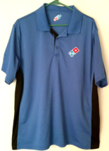 Domino&#39;s employee shirt size XL men blue &amp; black collared short sleeve - £7.85 GBP