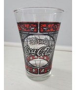 Vintage Coca Cola Stained Glass Red &amp; Black Glass 6&quot; Tall  Tiffany Style - £8.77 GBP
