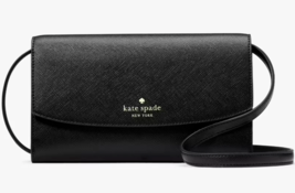 Kate Spade Dana Small Flap Crossbody Bag Black Saffiano Purse KE623 NWT $249 - £59.34 GBP