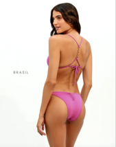 Vi X Swimwear Lotus Bio Greta Detail Brasil Cut Bikini Bottom (S) Nwt - £91.21 GBP