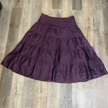 Club Monaco 100% ACETATE Purple Skirt Ruffle SZ 8 - $22.22