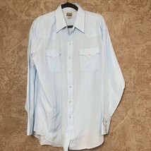 Ely Cattleman Pearl Snap Long Sleeve Shirt XL 17 1/2 x 35 - £14.70 GBP