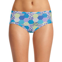 No Boundaries Women&#39;s Cotton Hipster Panties Size 3XL Blue Tile Floral - £8.92 GBP