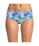 No Boundaries Women&#39;s Cotton Hipster Panties Size 3XL Blue Tile Floral - £8.78 GBP