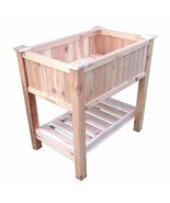 Pharmtec 2436BS Cedar Raised Container Garden Planter with Bottom Shelf ... - $349.20