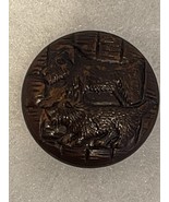 Vintage Brown Burwood featuring two carved Scotty Dogs on Round Button - €8,12 EUR