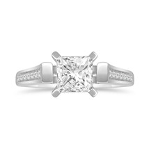 0.60 Ct Princess Cut Diamond Wedding Engagement Ring 14k White Gold Finish 925 - £70.78 GBP