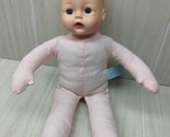 Madame Alexander Little huggums baby doll sleep eyes pink plush cloth so... - $14.84