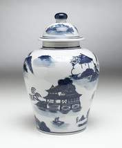 Zeckos AA Importing 59731 Blue And White Ginger Jar With Lid - £55.38 GBP