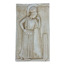 Relief of the Thoughtful Athena Pensive (Mourning) Greek Hard Plaster Museum - £32.45 GBP