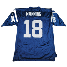 Peyton Manning Indianpolis Colts Reebok Blue On Field NFL Football #18 Jersey L - £23.45 GBP