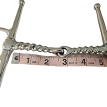 Korsteel Stainless Steel Corkscrew English Full Cheek Snaffle Bit 5" Mouth image 5