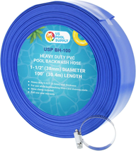 U.S. Pool Supply 1-1/2&quot; X 100&#39; Heavy Duty Blue Flexible Swimming Pool Ba... - £33.76 GBP