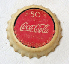 1996 The Coca-Cola Co Collectible Magnet 50th Anniversary bottle cap pre owned - £11.17 GBP