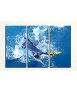 Multi Panel Print Blue Marlin Fish Sea Canvas Wall Art Saltwater Angler ... - £21.80 GBP+