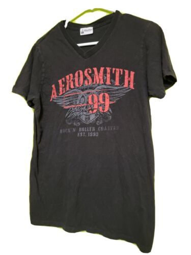 Primary image for Disney Parks Aerosmith 99 Rock N Roller Coaster Black Shirt Adult Small/medium