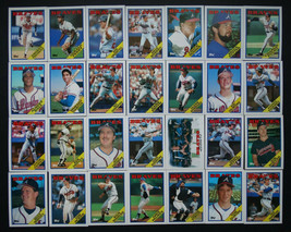 1988 Topps Atlanta Braves Team Set of 32 Baseball Cards With Traded - £5.92 GBP