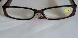 Plastic Framed Reading Eye Glasses ~ Brown  Frame ~ +3.50 Strength ~ K8 - £11.81 GBP