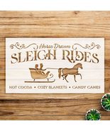 Horse Drawn Sleigh Ride Stencil Pattern for Wood Signs and Crafts, Reusa... - $21.43 CAD+