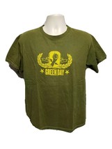 Vtg 2004 Green Day American Idiot Adult Medium Green TShirt - £23.73 GBP