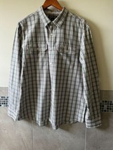 Michael Kors Green and Pink Plaid Men&#39;s Tailored Fit Cotton Sport Shirt SZ XL - £43.66 GBP