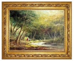 Original Oil on Canvas Painting Forest Fine Art - £93.88 GBP