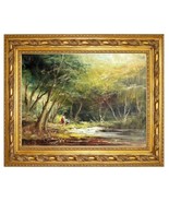 Original Oil on Canvas Painting Forest Fine Art - €101,65 EUR