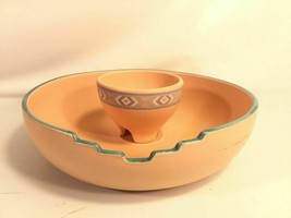 Treasure Craft USA Large Served Chip Dip Bowl Southwest Native American Influ... - £43.07 GBP