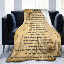 Psalm 23 Christian Blanket - Soft &amp; Cozy Religious Throw for All Ages - £27.30 GBP