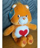 Vintage Care Bears Tenderheart Bear 10&quot;  Plush 2002 Play Along Orange He... - $257.73 MXN
