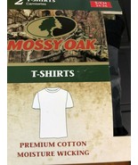 Mossy Oak Mens Sz S 34 36 T Shirts 2 Pack Camo &amp; Black 100% Cotton Tees New - £14.22 GBP