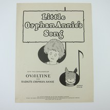 Little Orphan Annie&#39;s Song Sheet Music Ovaltine Harold Gray Comic Vintage 1931 - £15.43 GBP