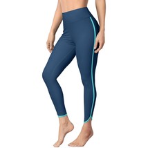 Womens Swimming Pants Tummy Control Swim Leggings Swim Tights Blue L - $46.99