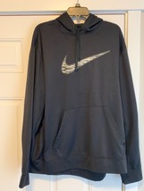Men&#39;s Nike Therma Fit hoodie Black EUC excellent pre owned 2XL XXL - $25.89