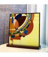 Frank Lloyd Wright Colorful March Balloons Stained Glass Wall Or Desktop... - $108.75